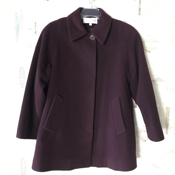 Jones New York Dark Purple Pea Coat